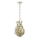 Broche 9'' Champagne Green Tea Chandelier by Crystorama