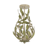 Broche 9'' Champagne Green Tea Semi Flush Mount by Crystorama
