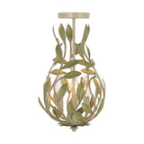 Broche 9'' Champagne Green Tea Semi Flush Mount by Crystorama
