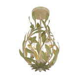 Broche 9'' Champagne Green Tea Semi Flush Mount by Crystorama