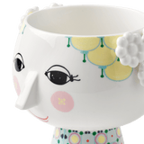 Bjørn Wiinblad Eva Flower Pot on Base, Yellow, H: 5.7" By Bjorn Wiinblad