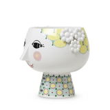 Bjørn Wiinblad Eva Flower Pot on Base, Yellow, H: 5.7" By Bjorn Wiinblad