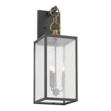 Lahden Outdoor Wall Light Weathered Zinc 9 inch / 3 Light