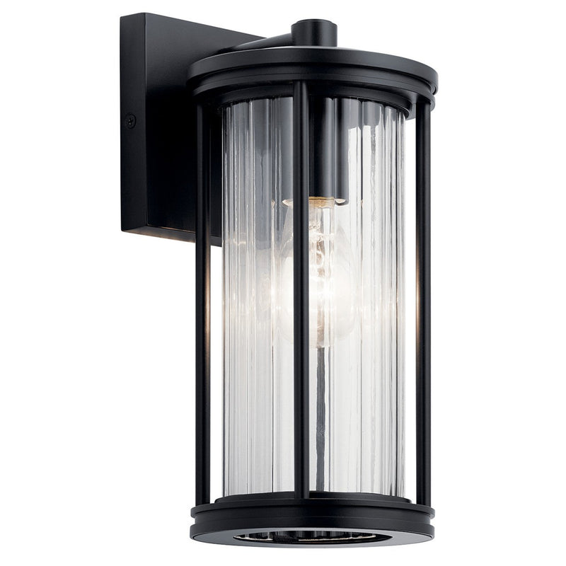 Barras Cylinder Outdoor Wall Light Black 5.5 Inch