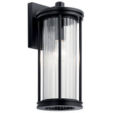 Barras Cylinder Outdoor Wall Light Black 7.25 Inch