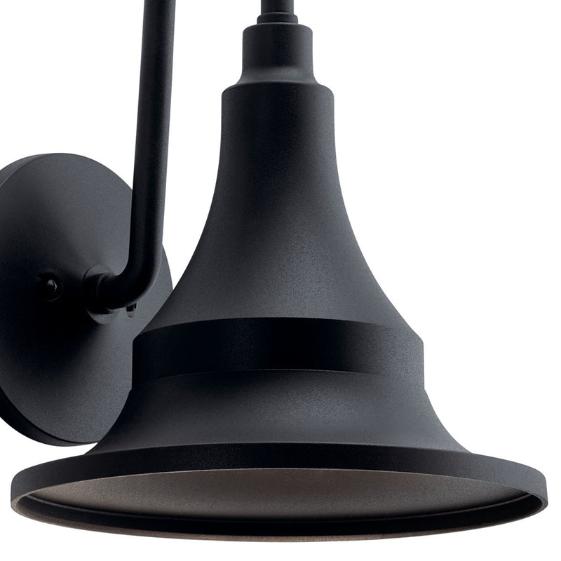 Hampshire Outdoor Wall Bell Light Textured Black