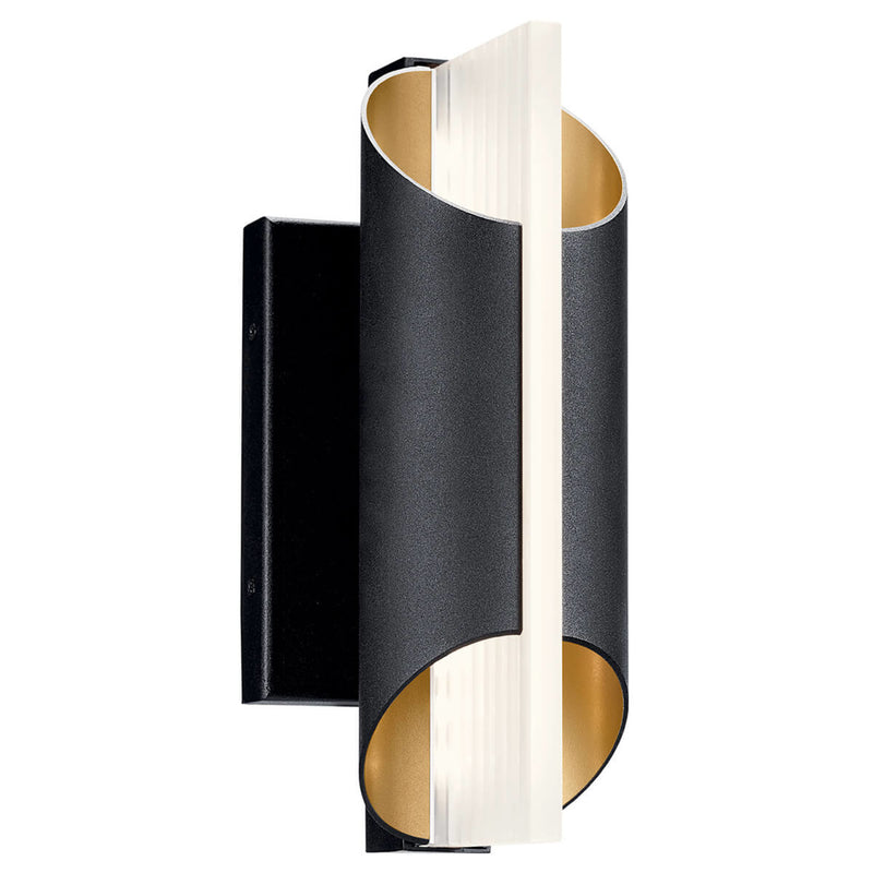 Astalis Outdoor Wall Light Textured Black 12 Inch