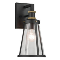 Talman Outdoor Wall Light Textured Black 7 Inch