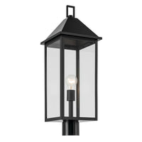 Prin Rectangle Post Lantern Outdoor Wall Light Black