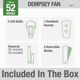 Dempsey Smart Fan with LED Light