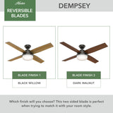 Dempsey Smart Fan Outdoor with LED Light