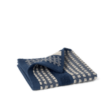 JUNA Check Towels, Dark Blue/Sand Hand Towel By JUNA
