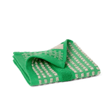 JUNA Check Towels, Green/Sand Hand Towel By JUNA