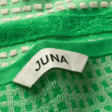 JUNA Check Towels, Green/Sand Bath Towel By JUNA