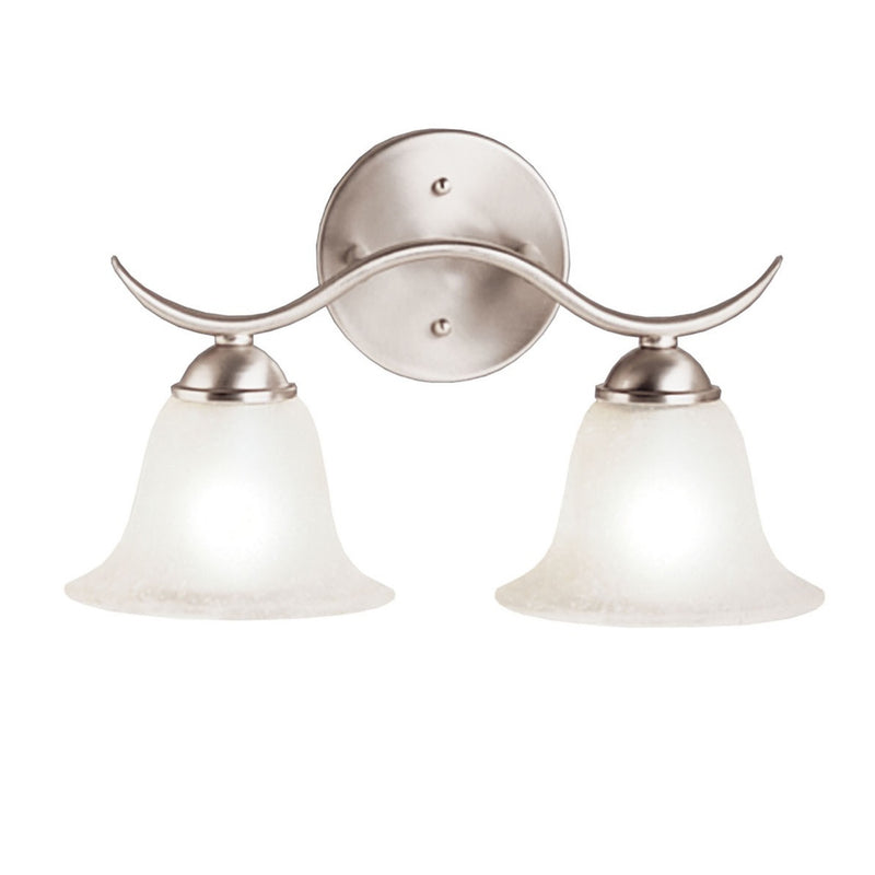 Dover Vanity Light Brushed Nickel 2 Light