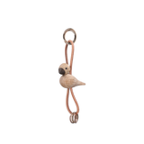 Kay Bojesen Bird Keychain, Gold/Natural Leather By Kay Bojesen