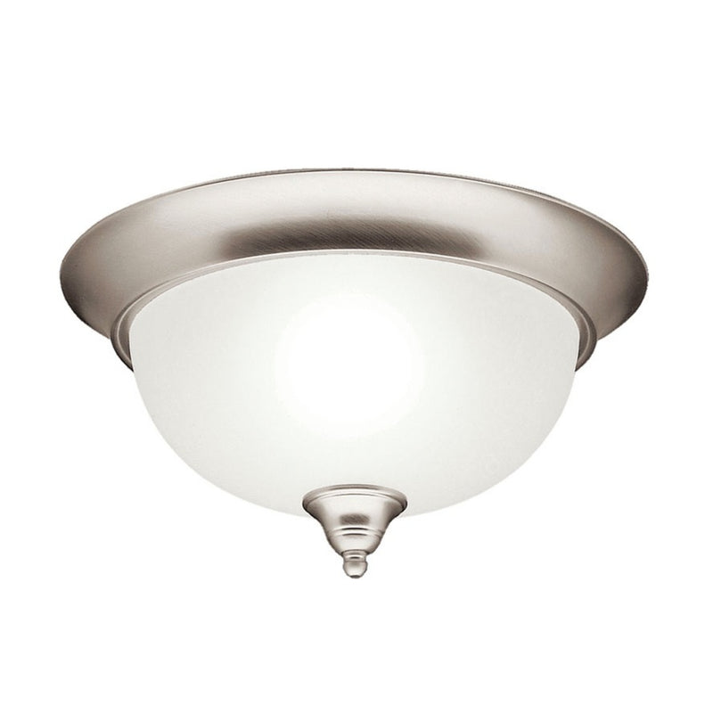 Dover Ceiling Flush Light Brushed Nickel 13.25 Inch