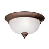 Dover Ceiling Flush Light Tannery Bronze 13.25 Inch