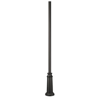 8ft Post with Decorative Base 8' Surface Mount Post - Black - by Hinkley