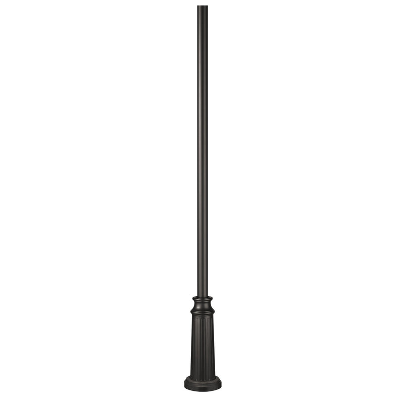 8ft Post with Decorative Base 8' Surface Mount Post - Black - by Hinkley