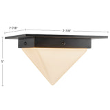 Mineral Flush Mount-Pyramid by Alora Lighting Dimensions