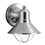 Seaside Outdoor Wall Cone Light Brushed Nickel