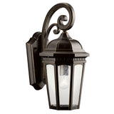 Courtyard Outdoor Wall Light Rubbed Bronze 8.25 Inch