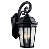 Courtyard Outdoor Wall Light Textured Black 10.5 Inch