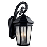 Courtyard Outdoor Wall Light Textured Black 12.25 Inch