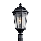 Courtyard Outdoor Post Lantern Light Textured Black 10.25 Inch
