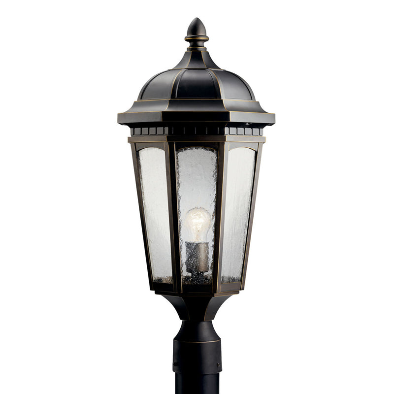 Courtyard Outdoor Post Lantern Light Rubbed Bronze 10.25 Inch