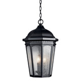 Courtyard Outdoor Hanging Light Textured Black