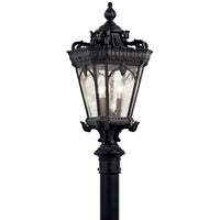 Tournai Outdoor Post Light Textured Black 11.75 Inch