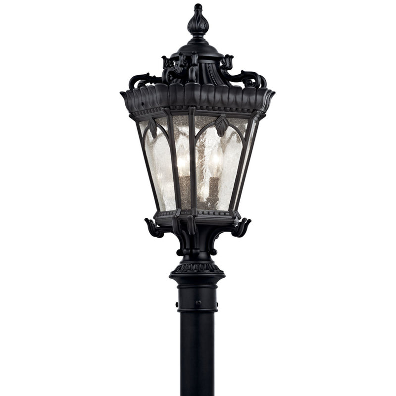 Tournai Outdoor Post Light Textured Black 11.75 Inch