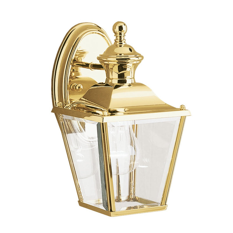 Bay Shore Outdoor Wall Light Polished Brass 5.75 Inch