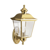 Bay Shore Outdoor Wall Light Polished Brass 7 Inch