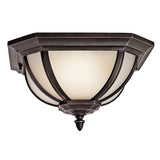 Salisbury Semi Flush Outdoor Wall Light Rubbed Bronze