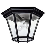 Madison Semi Flush Outdoor Wall Light Black