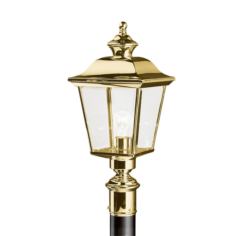 Bay Shore Outdoor Post Lantern Light Polished Brass