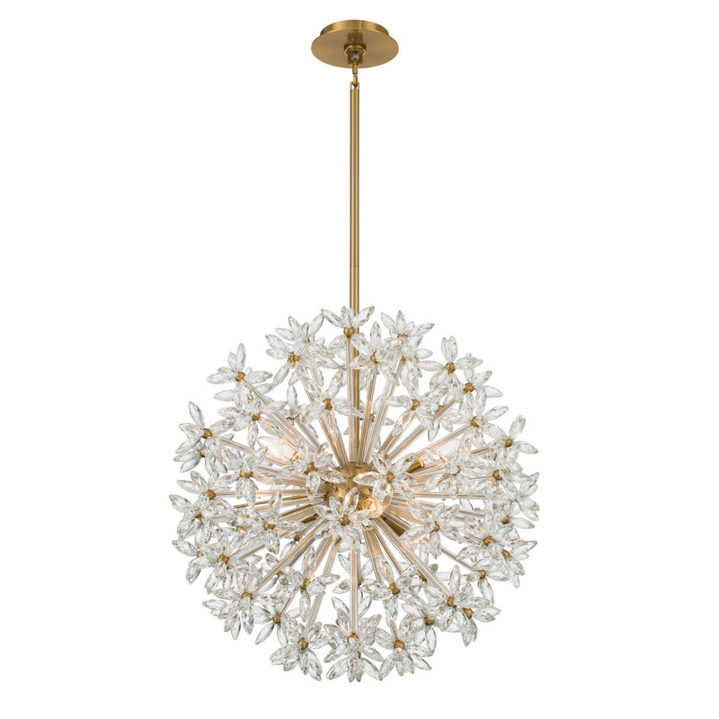 Adley 23.75'' Aged Brass Chandelier by Crystorama