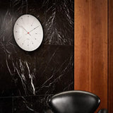 Arne Jacobsen Bankers Wall Clock, White, Extra Large, Ø: 18.9" By Arne Jacobsen