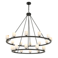 Aragon 46.75'' LED Matte Black Chandelier by Crystorama