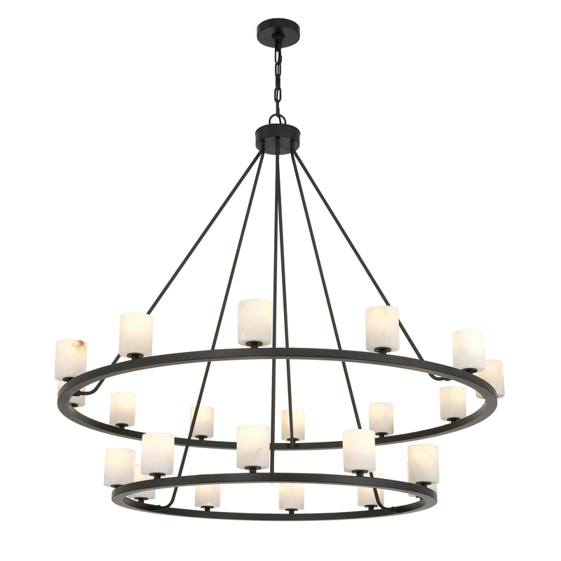 Aragon 46.75'' LED Matte Black Chandelier by Crystorama