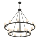 Aragon 46.75'' LED Matte Black Chandelier by Crystorama