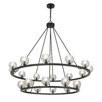 Aragon 48'' LED Matte Black Chandelier by Crystorama