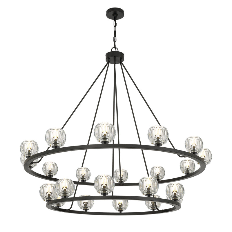 Aragon 48'' LED Matte Black Chandelier by Crystorama