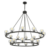 Aragon 48'' LED Matte Black Chandelier by Crystorama