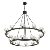 Aragon 48'' LED Matte Black Chandelier by Crystorama