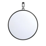 Brian Patrick Flynn Alston 40'' Matte Black Mirror by Crystorama