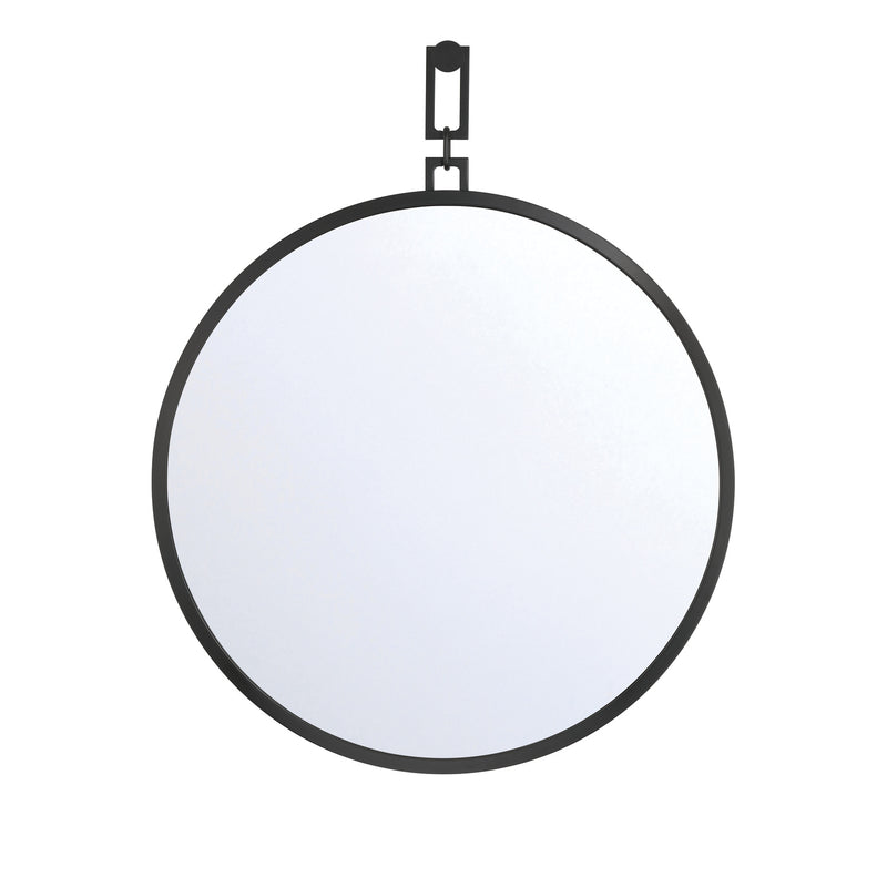 Brian Patrick Flynn Alston 40'' Matte Black Mirror by Crystorama